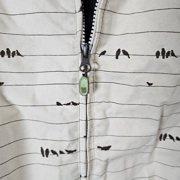 Burton Concert Birds On A Wire Hooded Snow Jacket Cream/Brown Womens Medium - Picture 6 of 12